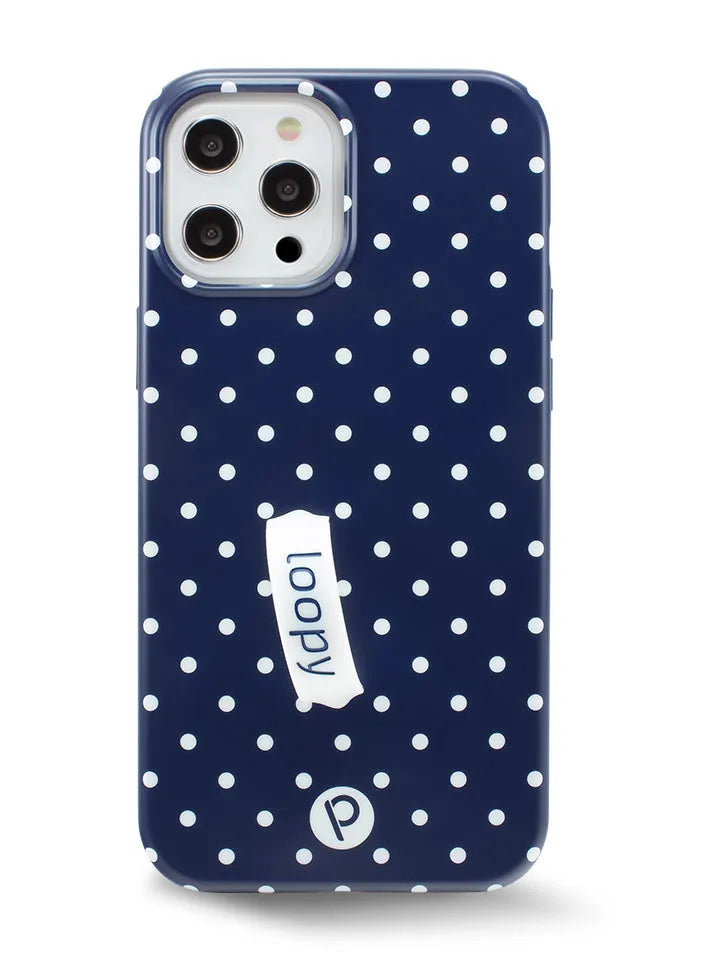 Navy Polka Dot