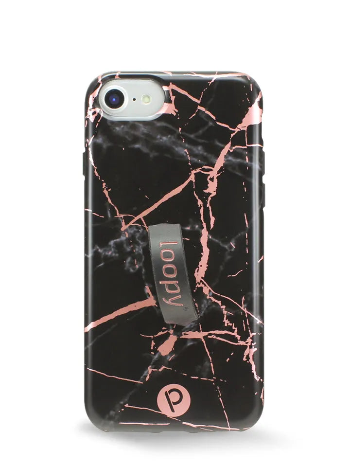 Black Rose Marble Metallic