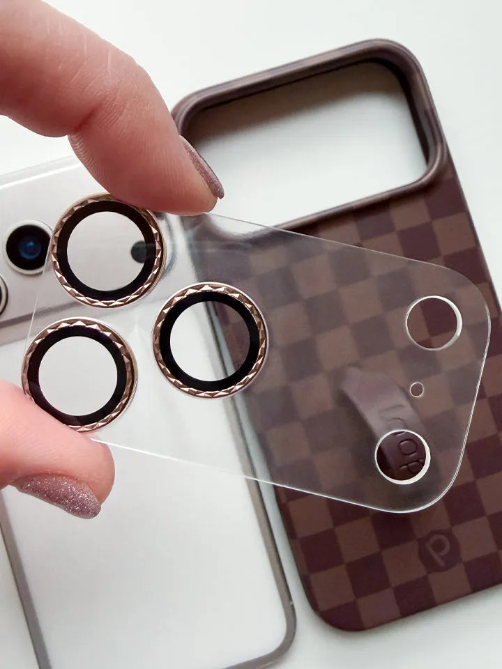 Full Coverage Diamond Cut Camera Tempered Glass Secondary image